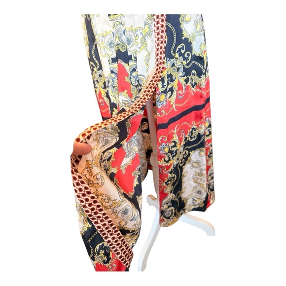 Zara Pleated Scarf Print Midi Skirt - Picture 5 of 11